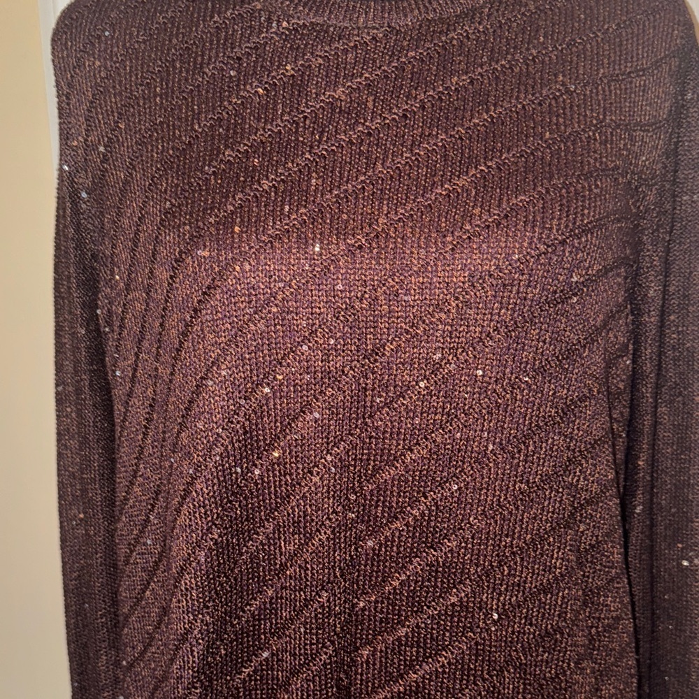 Apt. 9 Women's Long Sleeve Top - Dark Brown - Picture 12 of 15
